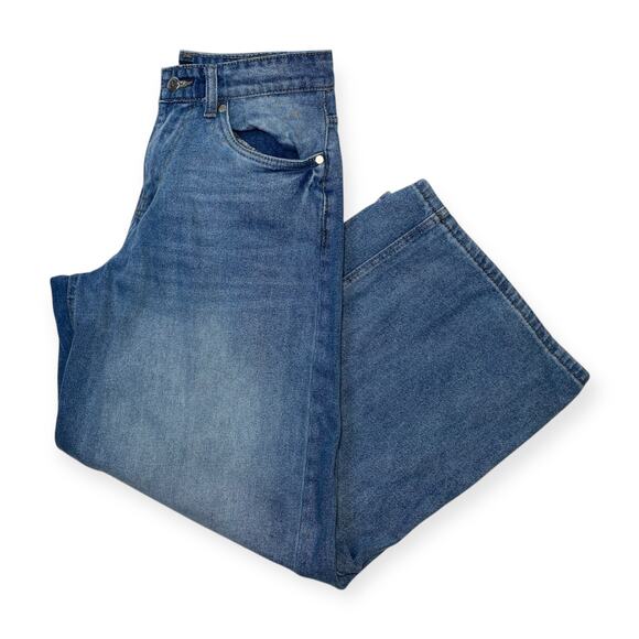 PrettyLittleThing Wide Leg Denim Jeans Blue Women's 6 - Picture 5 of 7